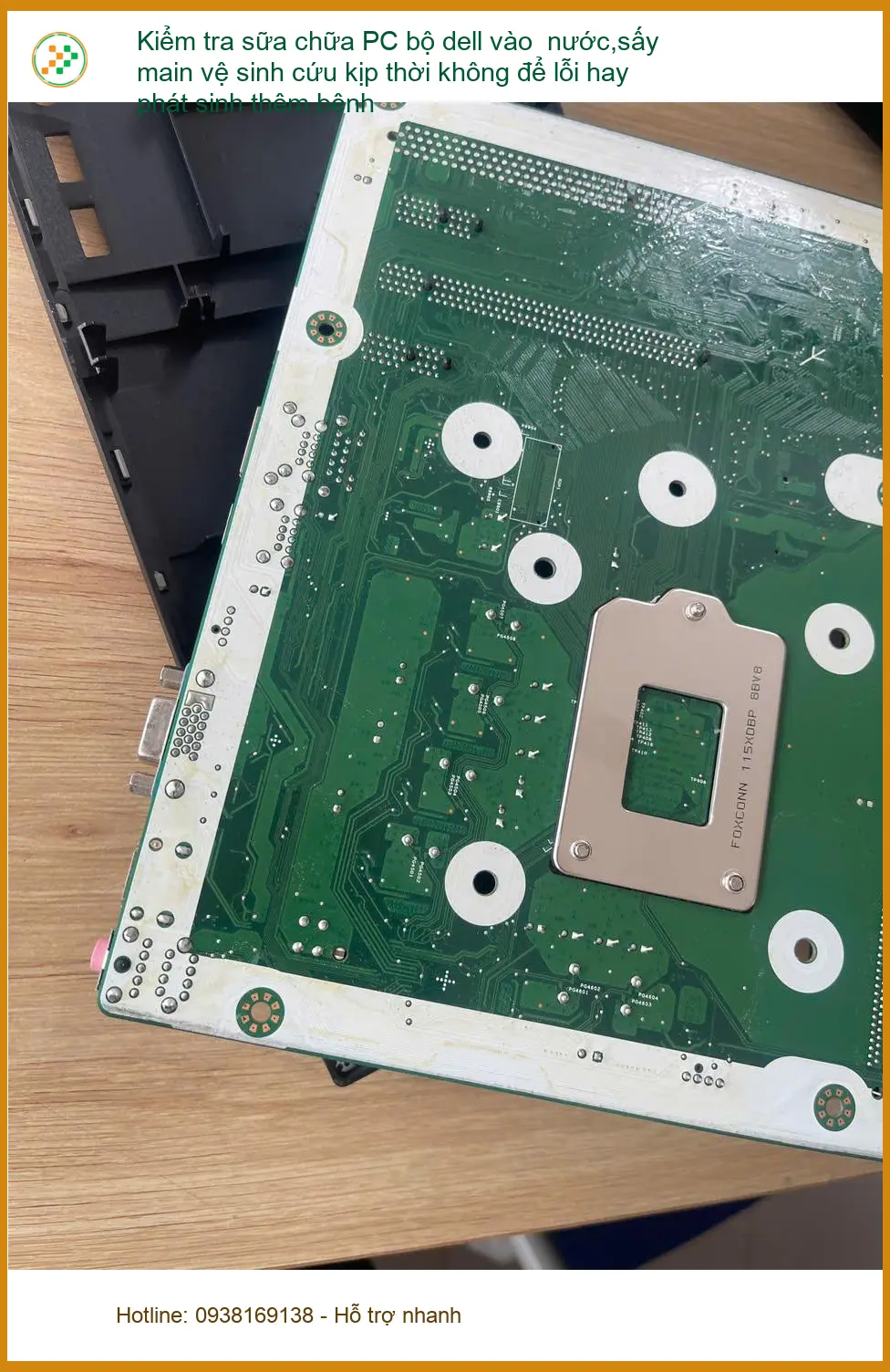 Tiệm sửa PC Dell vào nước Phú Nhuận - Anh Đức An kỹ sư CNTT review ảnh thực tế 2