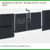Pin Laptop APPLE MacBook Pro M2 / Max A2779 - Thay Lấy Liền Tại Trung Tâm TPHCM