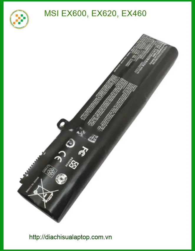 Pin Laptop MSI EX600, EX620, EX460 - Thay Pin Nhanh Lấy Liền TPHCM