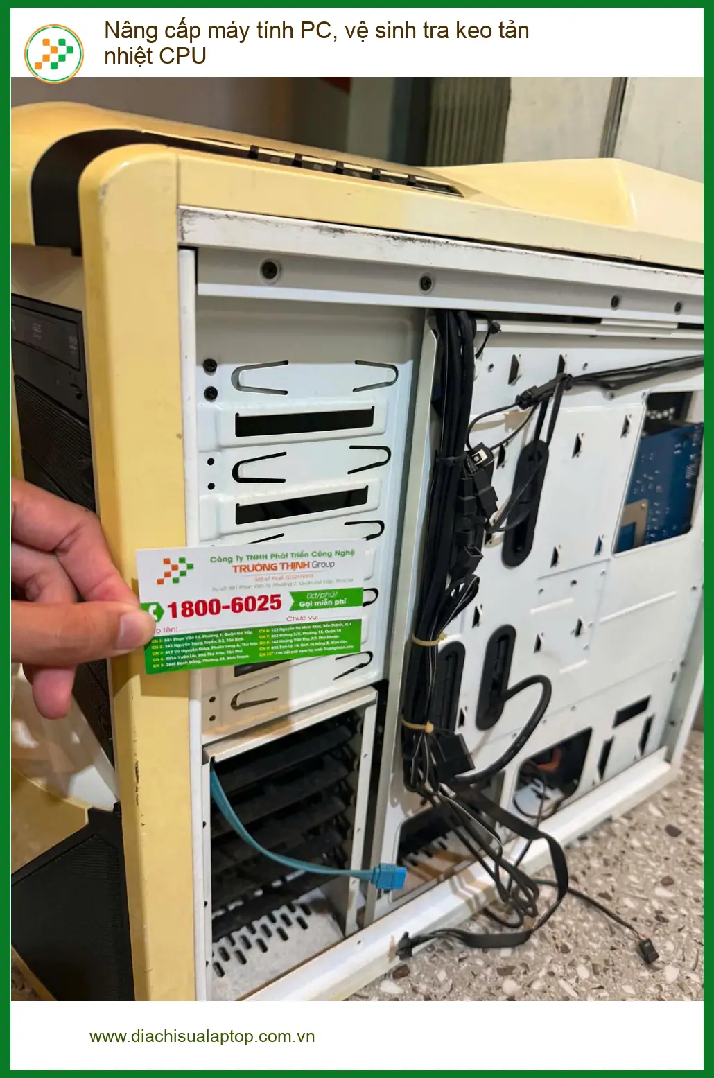 Nâng cấp PC, vệ sinh keo tản nhiệt Quận 7 - Anh Tấn Streamer cần máy khỏe ảnh thực tế 1