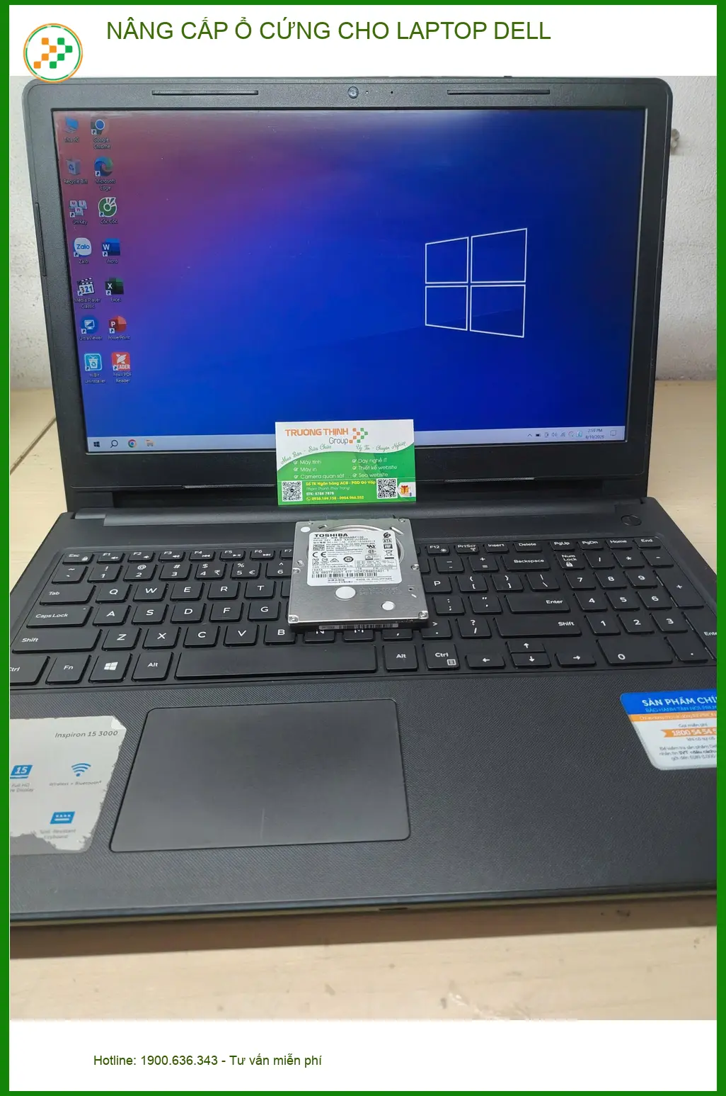 Dịch vụ Nâng cấp ổ cứng laptop Dell Quận Gò Vấp lấy ngay - Anh Phước kế toán xử lý máy chậm ảnh thực tế 1