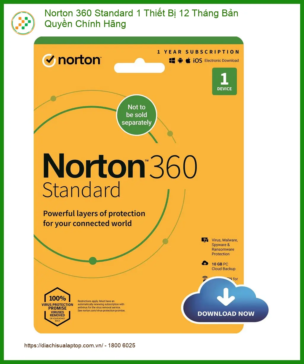 Antivirus Norton 360 Standard Chính Hãng - Cài Đặt Tận Nơi TPHCM Nhanh
