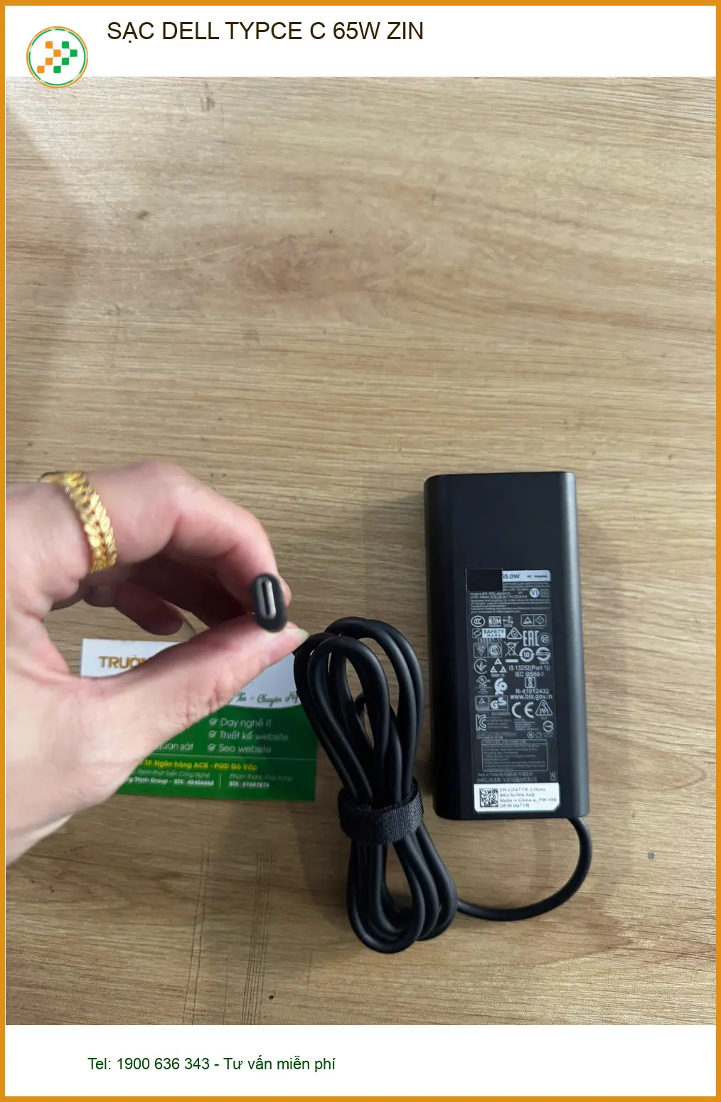 Anh Khải tìm mua Sạc Dell Type C 65W Zin Quận 10 - Cửa hàng uy tín ảnh thực tế 1