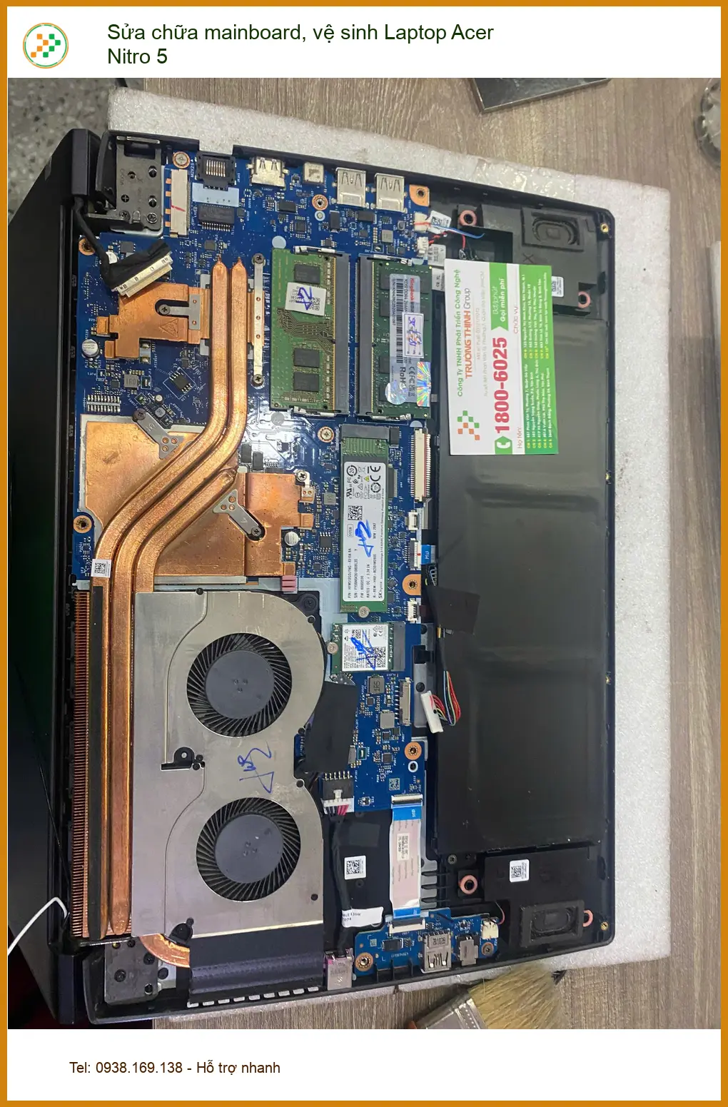 Sửa chữa mainboard, vệ sinh Laptop Acer Nitro 5 Quận 7 – Anh Trực tin cậy ảnh thực tế 1