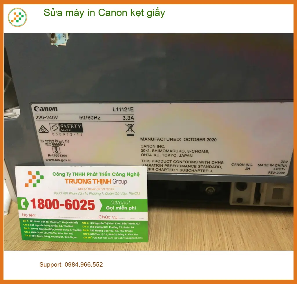 Trung tâm sửa máy in Canon kẹt giấy Quận Bình Tân - Anh Tùng ảnh thực tế 1