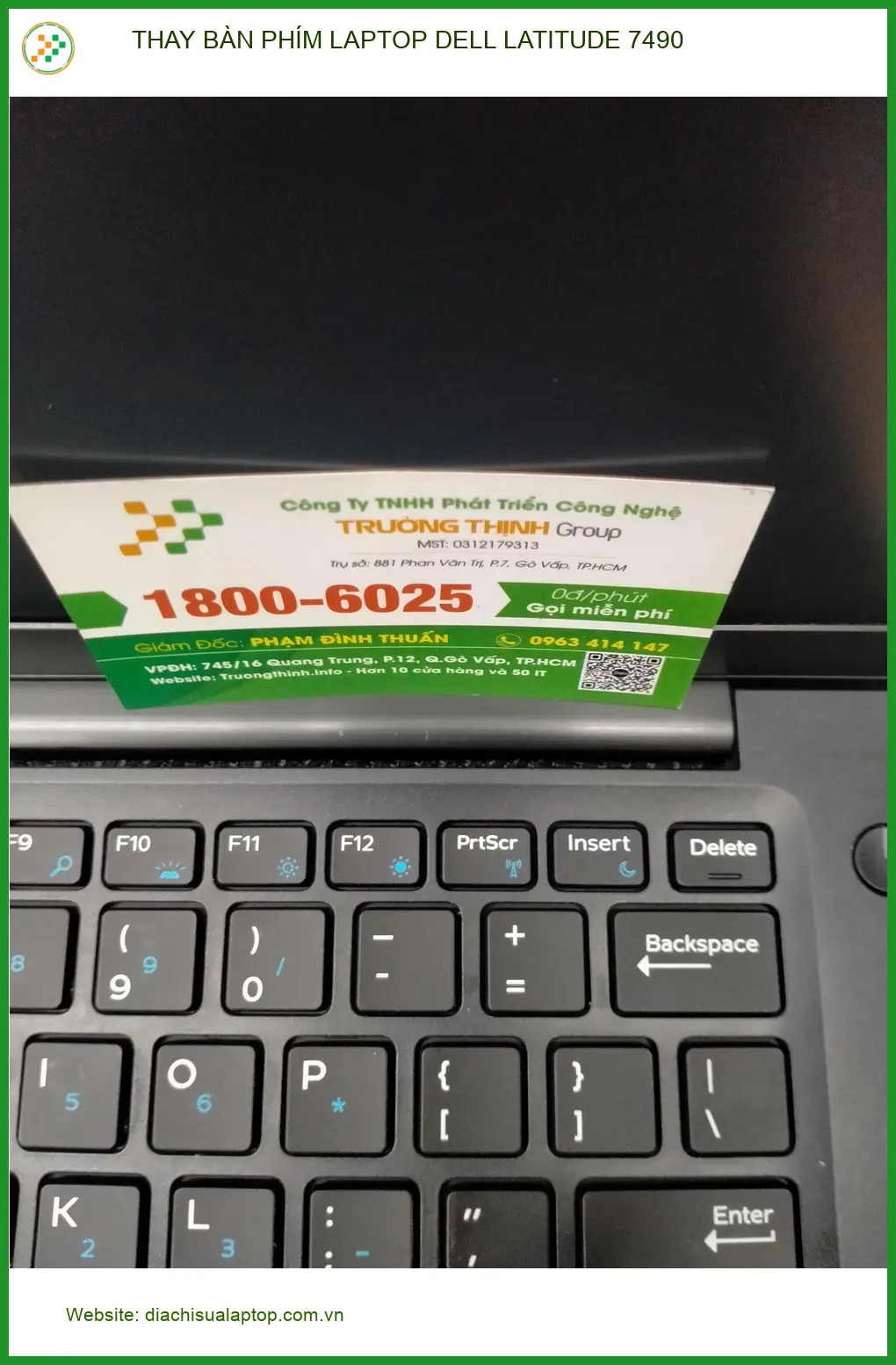 Anh Quang thay bàn phím Dell Latitude 7490 Quận 12 lấy liền ảnh thực tế 1