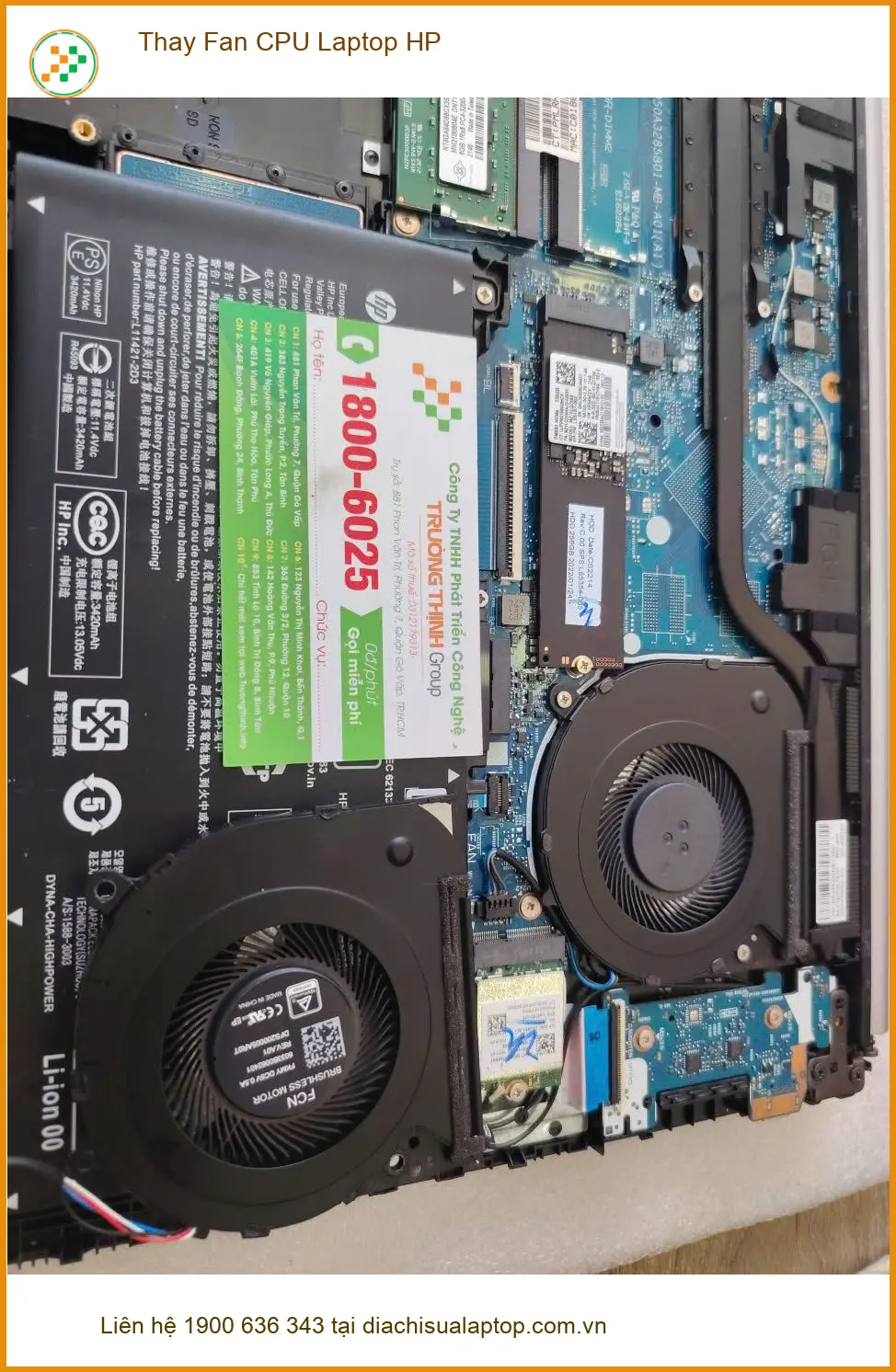 Dịch vụ thay Fan CPU Laptop HP Quận 7 lấy liền - Anh Quang kiến trúc sư giải cứu dự án ảnh thực tế 1