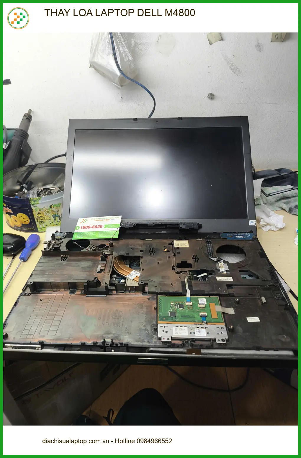 Thay loa laptop Dell M4800 Quận Gò Vấp - Anh Đức hài lòng về dịch vụ ảnh thực tế 2