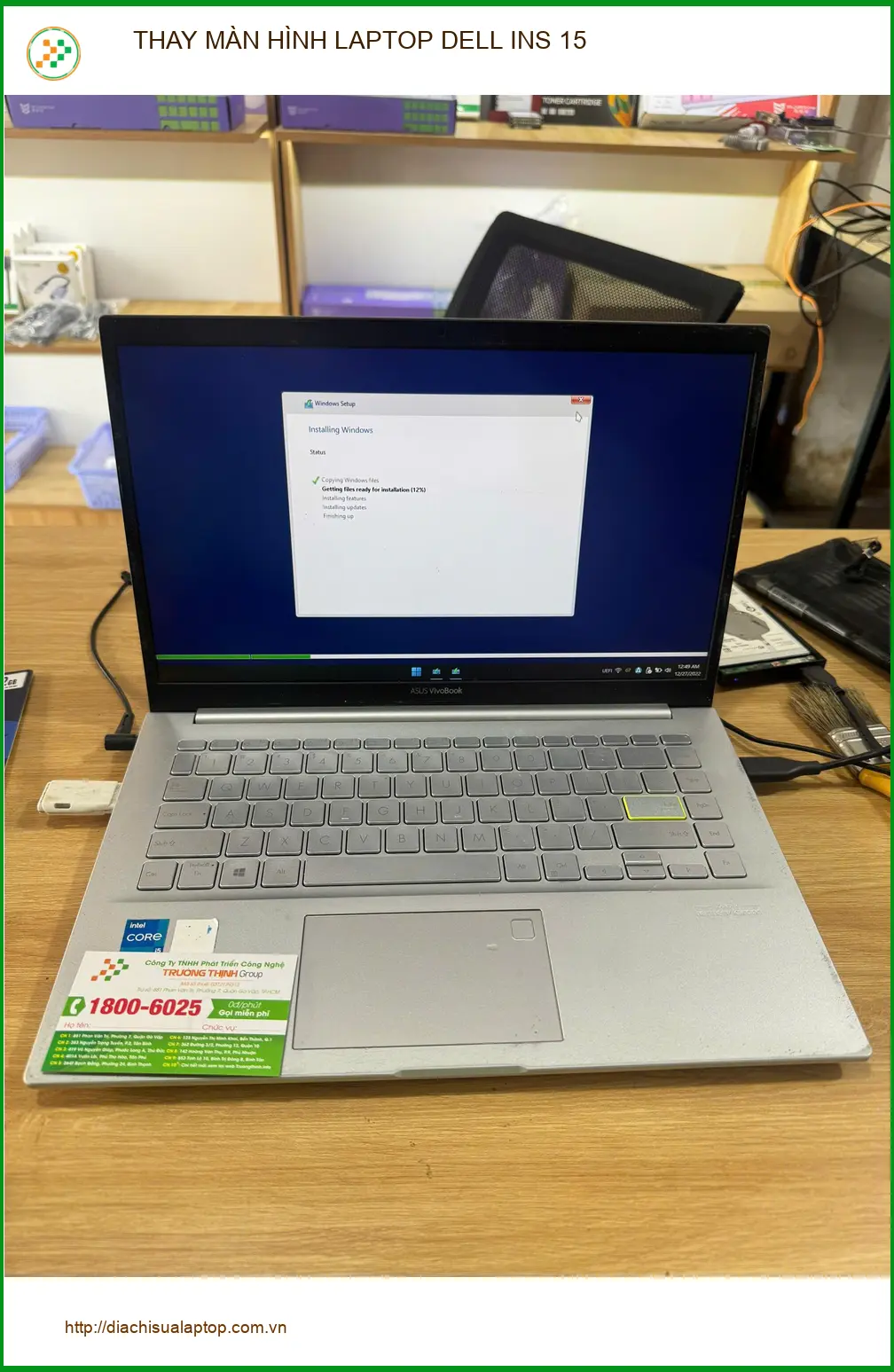 Anh Khôi kinh doanh online thay màn hình laptop Dell Ins 15 ở Quận Tân Bình lấy liền ảnh thực tế 1