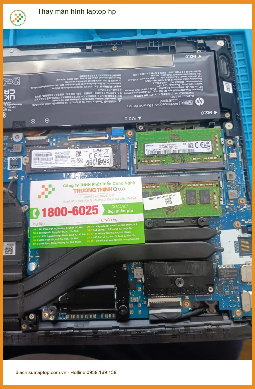 Anh Quang quản lý ở Tân Phú tìm chỗ thay màn hình laptop HP lấy liền ảnh thực tế 2