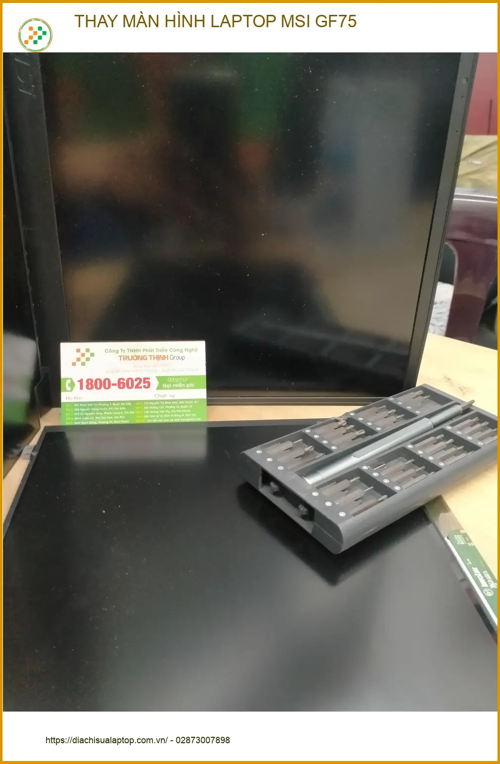Chị Thúy làm thiết kế đồ họa Quận 12 tìm địa chỉ thay màn hình laptop MSI GF75 ảnh thực tế 2