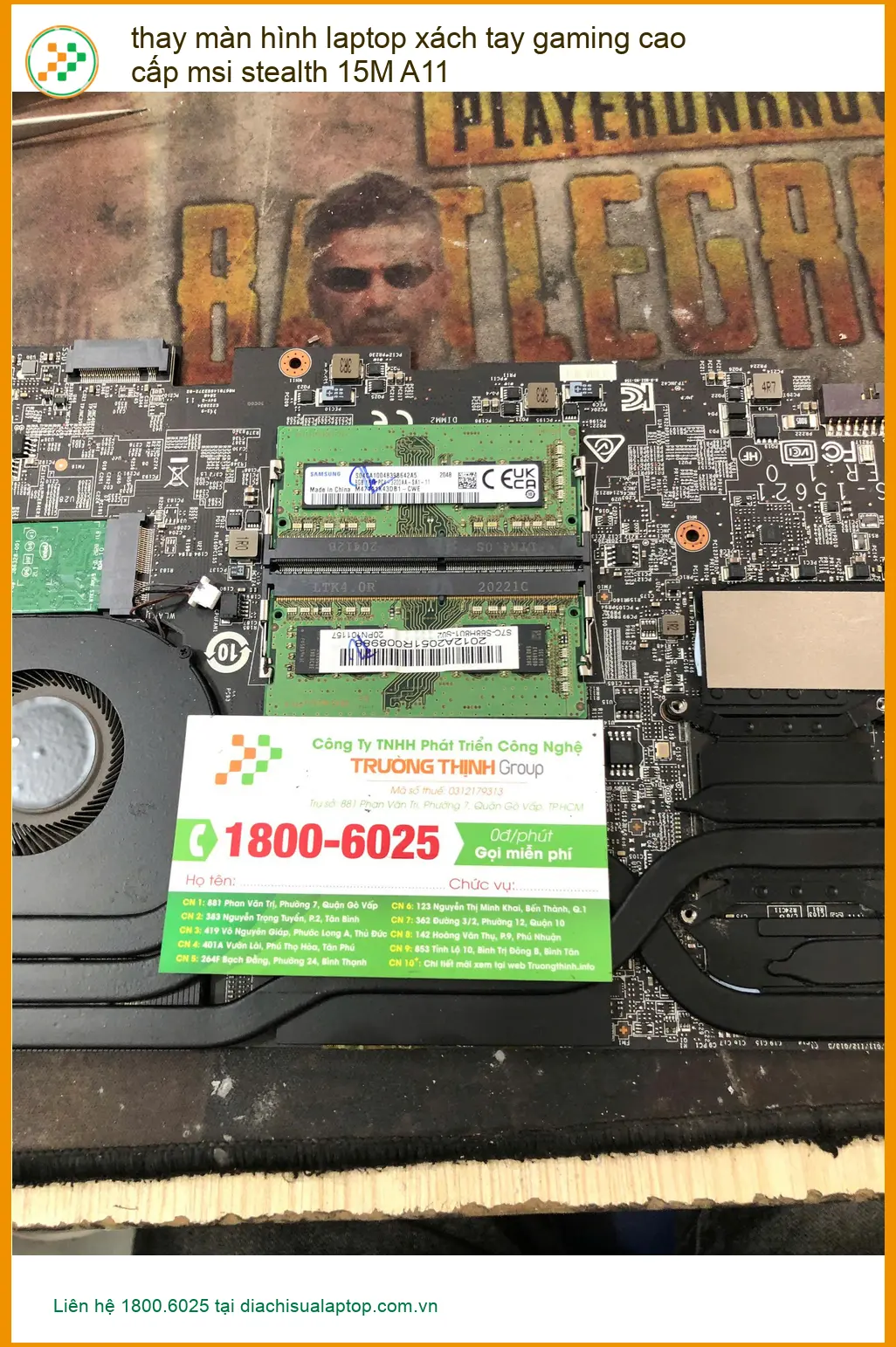 Chị Trúc lo lắng tìm nơi thay màn hình laptop MSI Stealth 15M A11 Quận Bình Thạnh ảnh thực tế 1