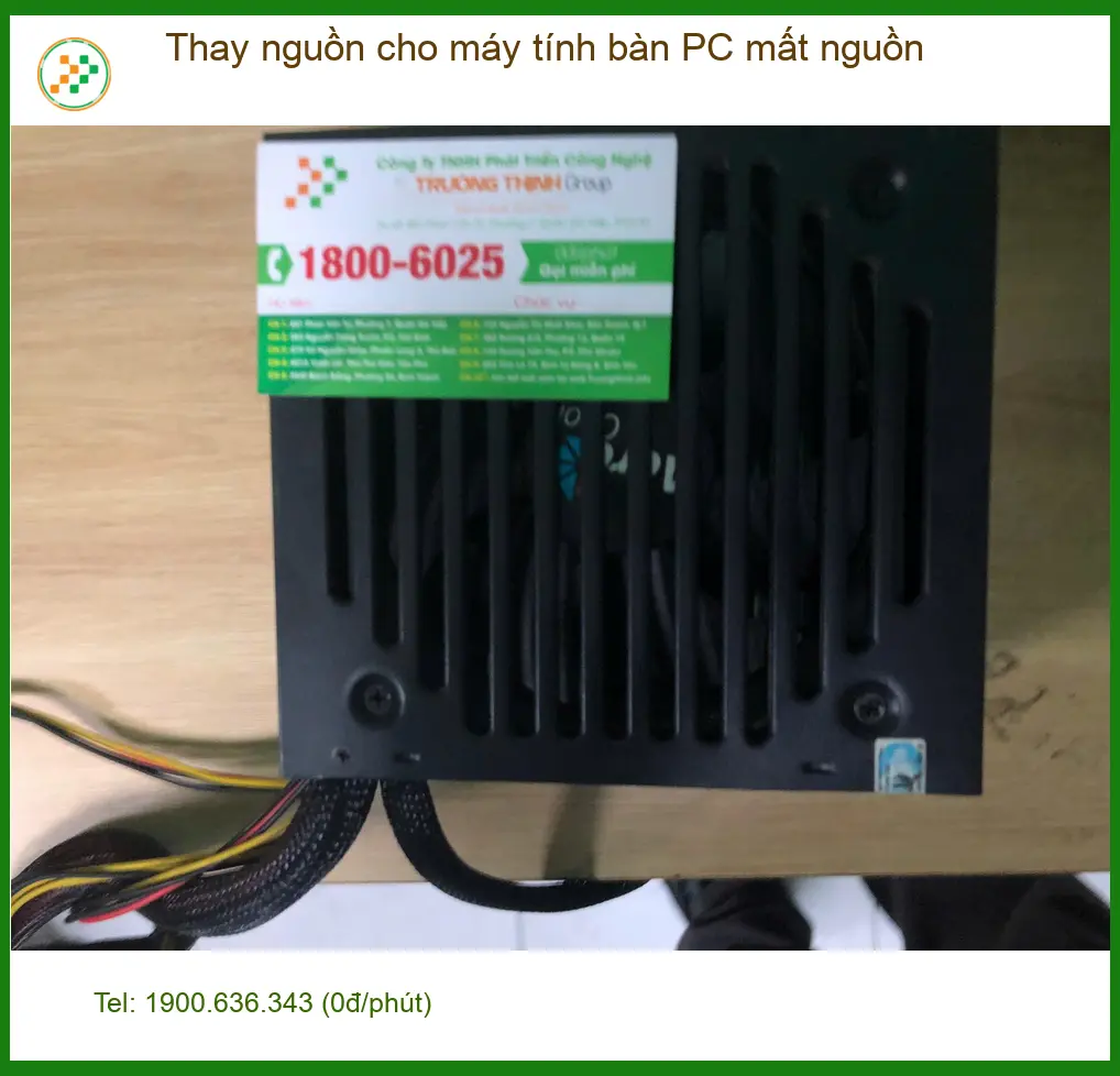 Anh Khoa kiến trúc sư thay nguồn máy tính bàn PC mất nguồn Quận Bình Tân ảnh thực tế 2