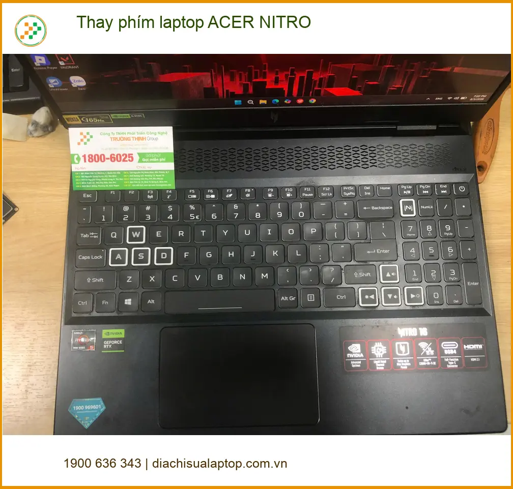 Anh Đức tìm nơi Thay phím laptop ACER NITRO Quận Bình Tân lấy liền ảnh thực tế 1