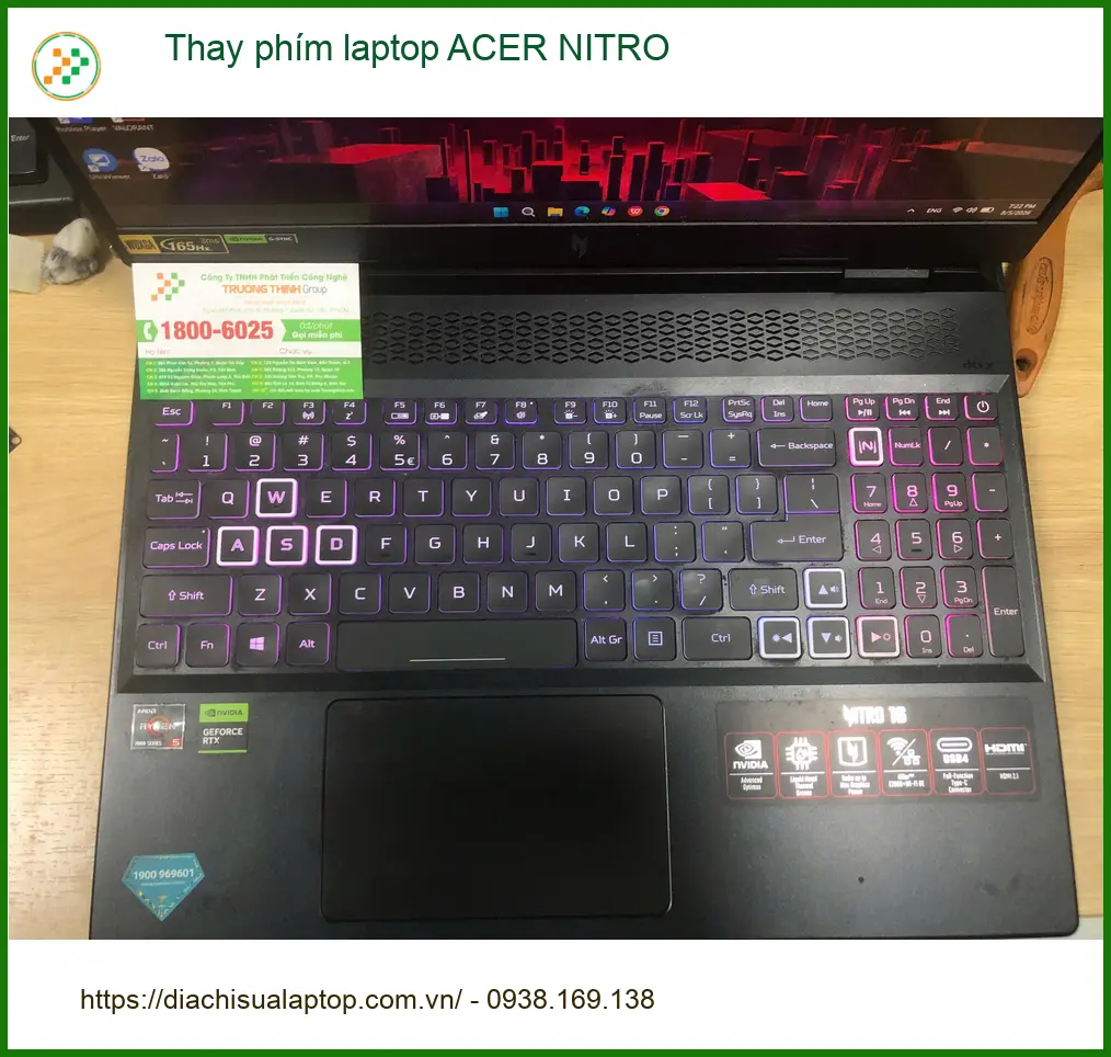 Anh Đức tìm nơi Thay phím laptop ACER NITRO Quận Bình Tân lấy liền ảnh thực tế 2