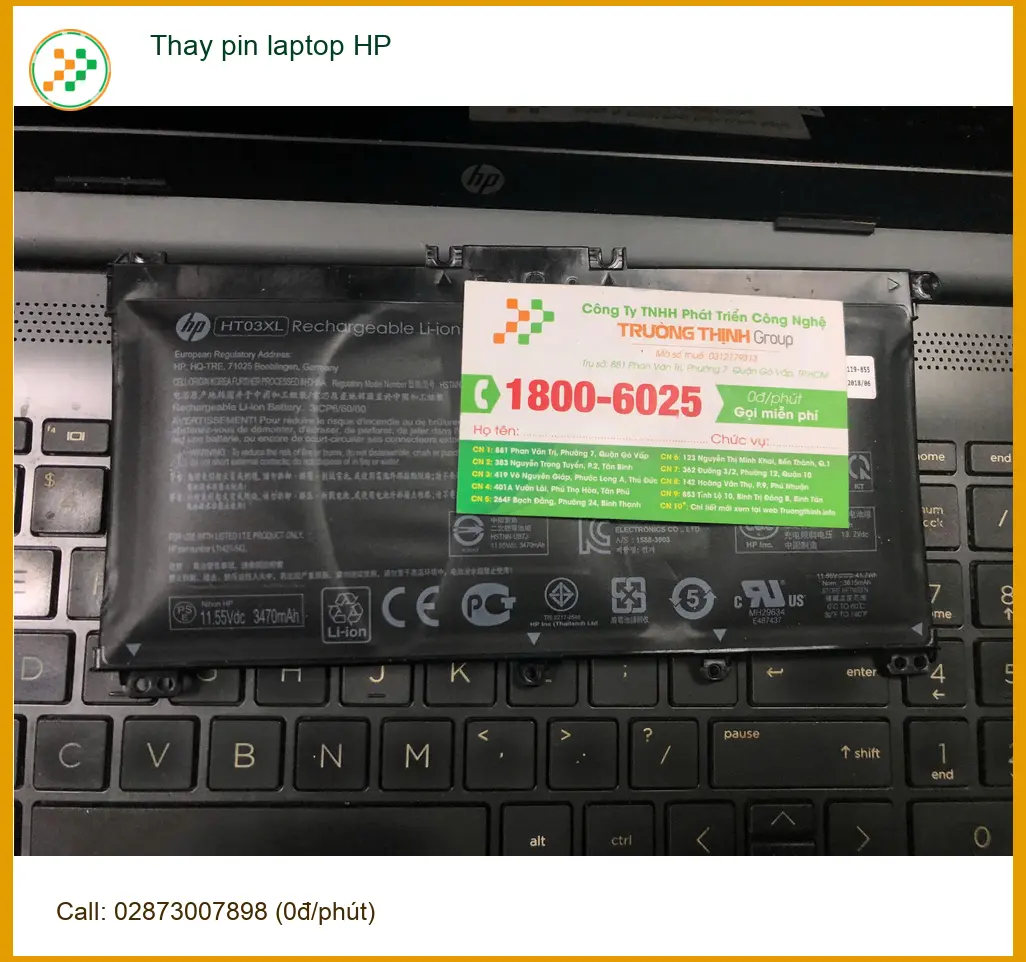 Chú Phúc tìm chỗ thay pin laptop HP Quận Bình Tân uy tín - Giá tốt ảnh thực tế 1