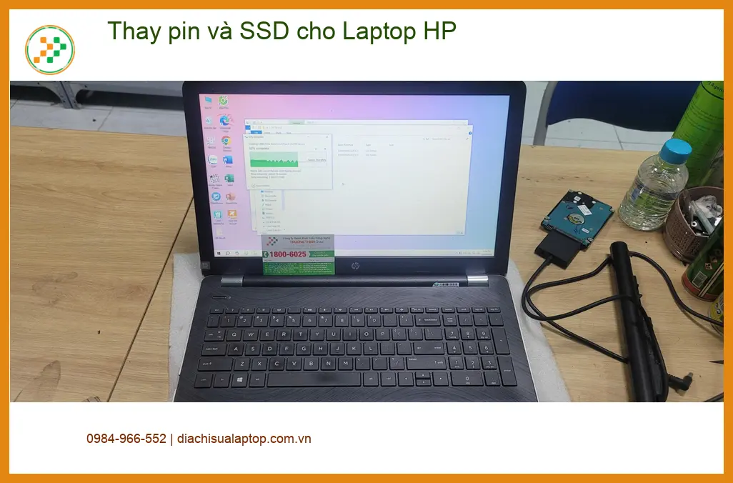 Anh Chiến tìm chỗ Thay pin và SSD cho Laptop HP Quận Bình Tân ảnh thực tế 1