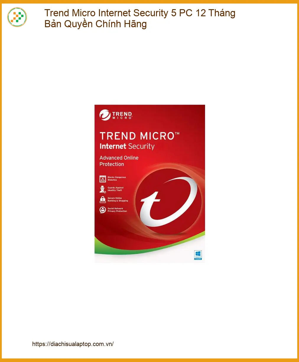 Antivirus Trend Micro 5 PC 12 Tháng - Mua Bản Quyền Giá Rẻ TPHCM