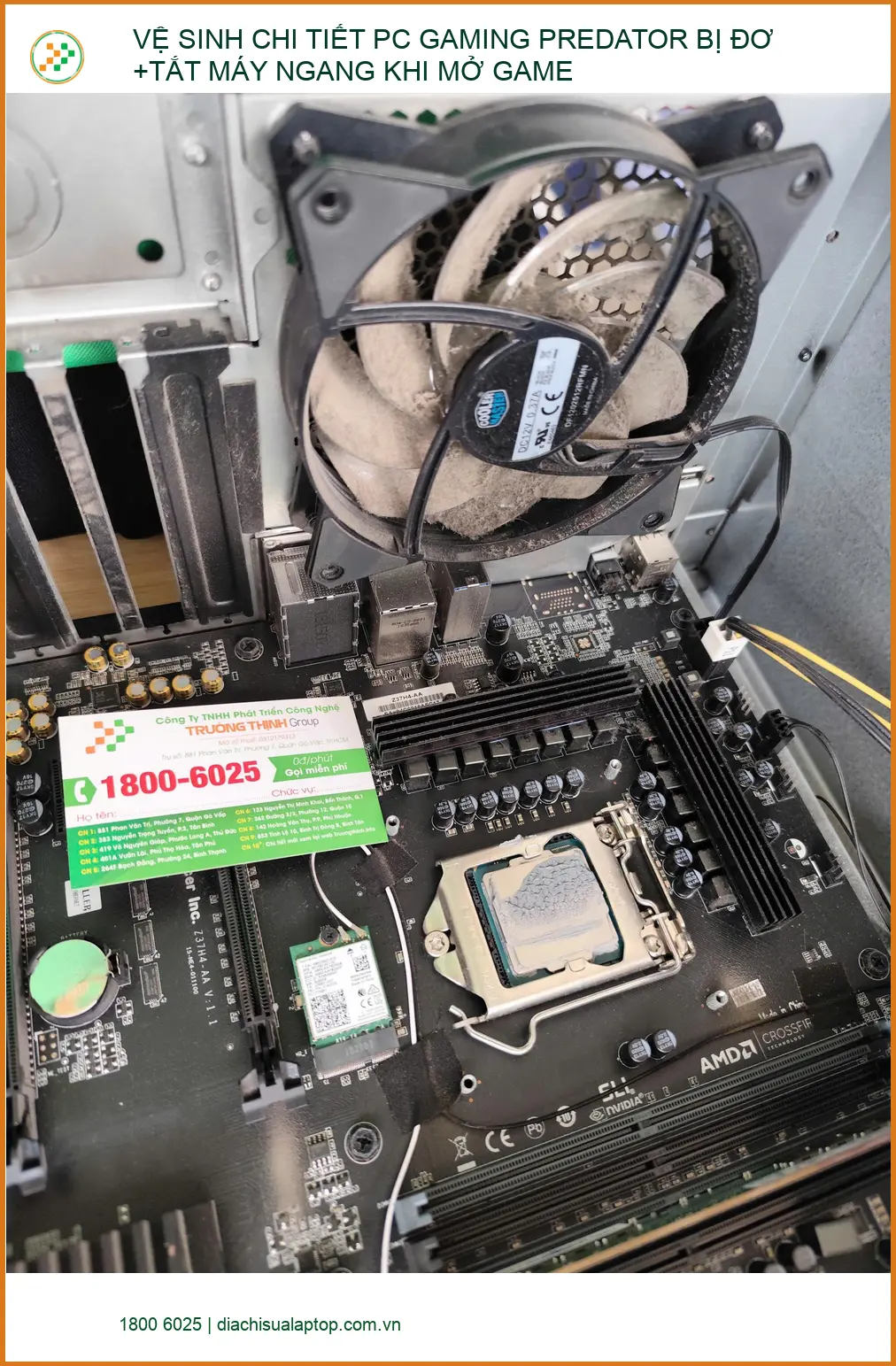 Vệ sinh PC Gaming Predator đơ, tắt máy Quận Phú Nhuận - Anh Khoa cần ảnh thực tế 2
