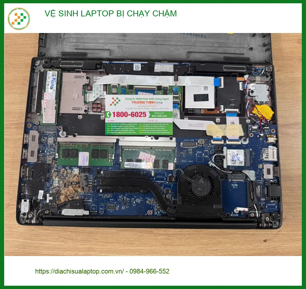 Chị Thảo nhân viên văn phòng tìm địa điểm vệ sinh laptop bị chậm Quận Tân Bình ảnh thực tế 1