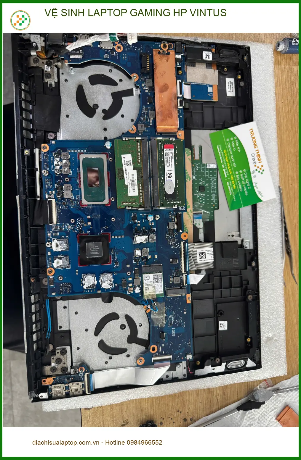 Dịch vụ vệ sinh laptop gaming HP Vintus Quận 10 - Anh Đức review ảnh thực tế 1