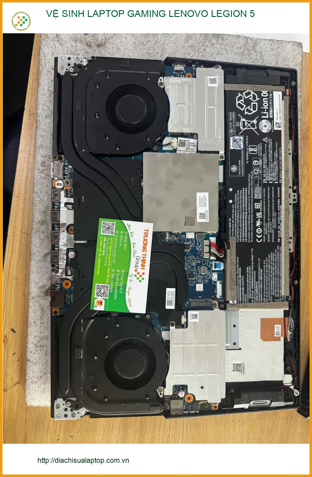Vệ sinh laptop gaming Lenovo Legion 5 Quận 10 - Anh Vinh hài lòng ảnh thực tế 2