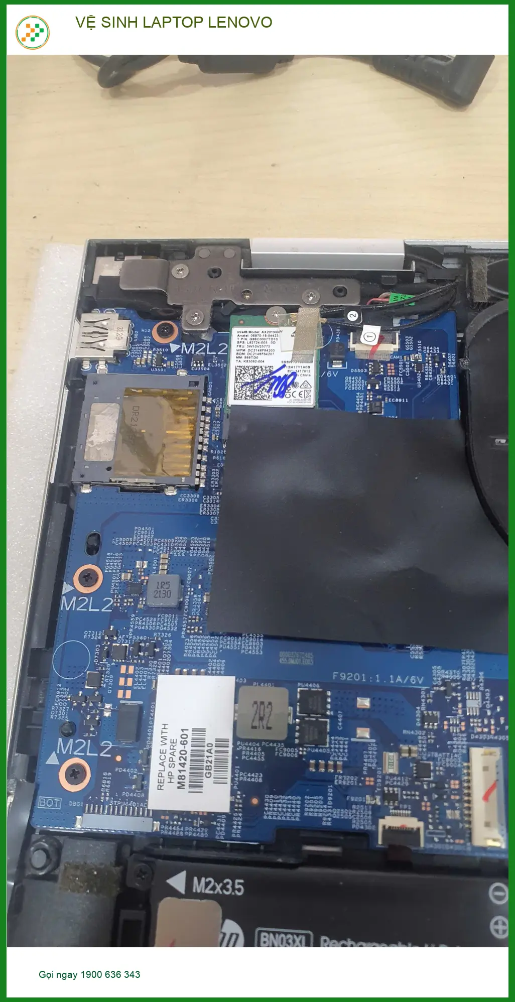 Chú Phúc thợ mộc cần vệ sinh laptop Lenovo ở Quận Gò Vấp - Xem ngay địa chỉ ảnh thực tế 2