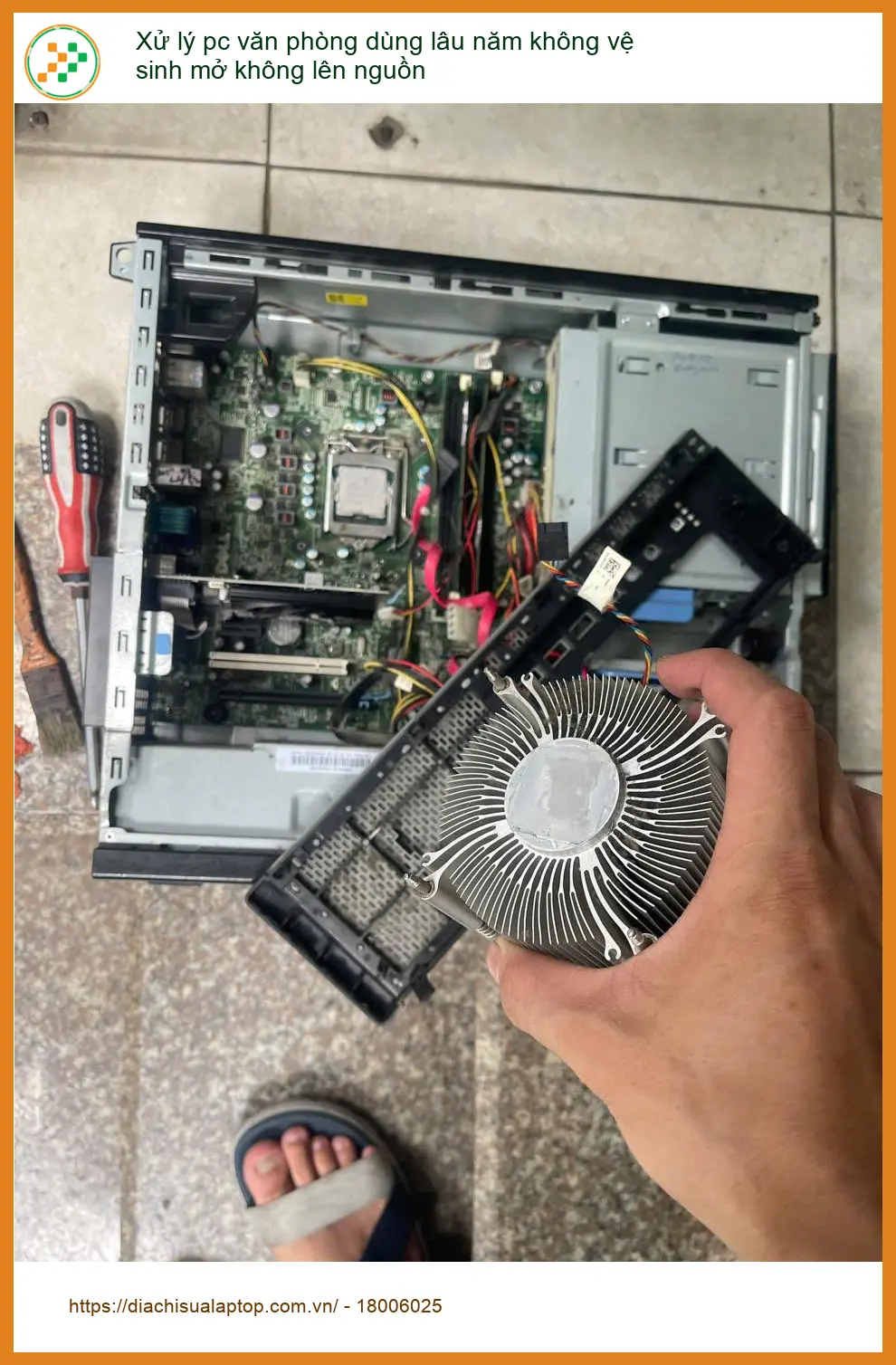 Anh Quang quản lý xử lý pc văn phòng không lên nguồn Quận Phú Nhuận ảnh thực tế 1