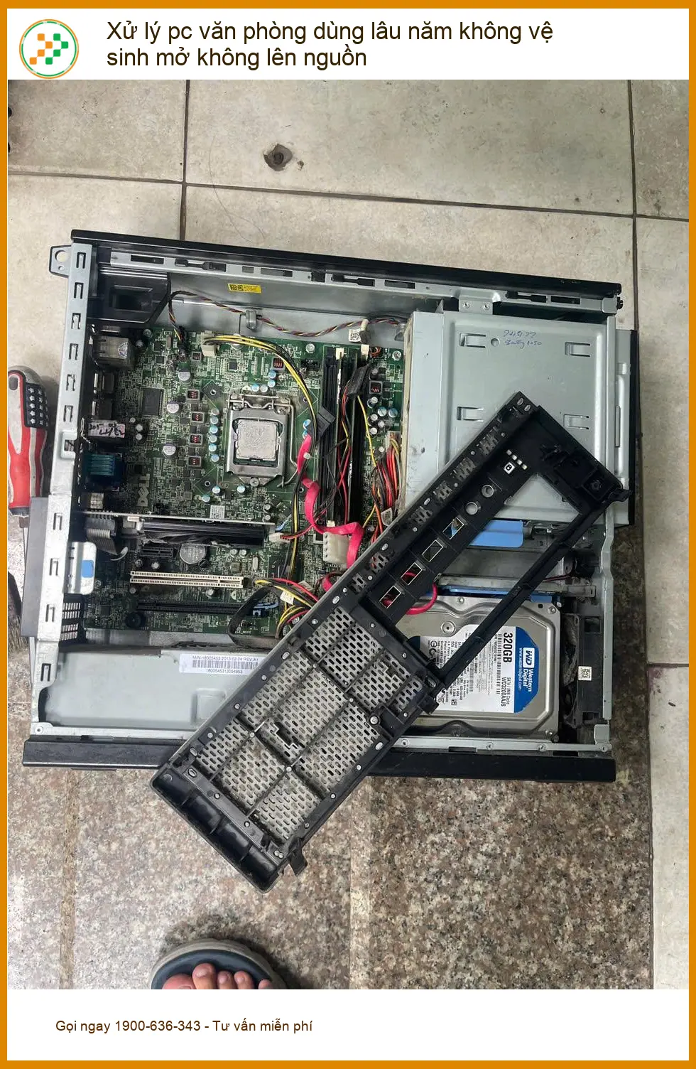 Anh Quang quản lý xử lý pc văn phòng không lên nguồn Quận Phú Nhuận ảnh thực tế 2