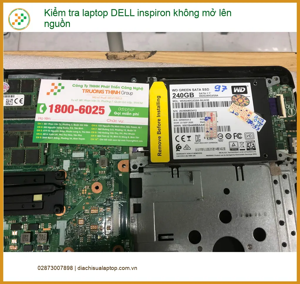 Dịch vụ sửa laptop DELL inspiron không nguồn Quận Bình Tân uy tín - Chú Nhật lo lắng ảnh thực tế 1