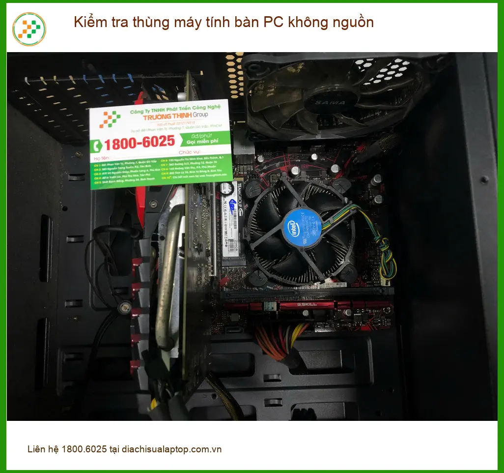 Chú Tùng chủ xưởng mộc kiểm tra thùng máy tính bàn PC không nguồn Quận Bình Tân lấy liền ảnh thực tế 2