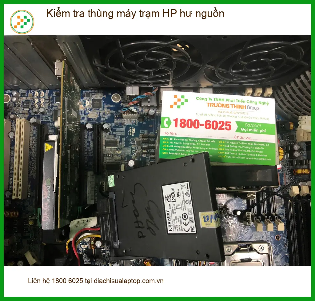 Anh Kiên kiến trúc sư tìm chỗ sửa thùng máy trạm HP hư nguồn Quận Bình Tân ảnh thực tế 1