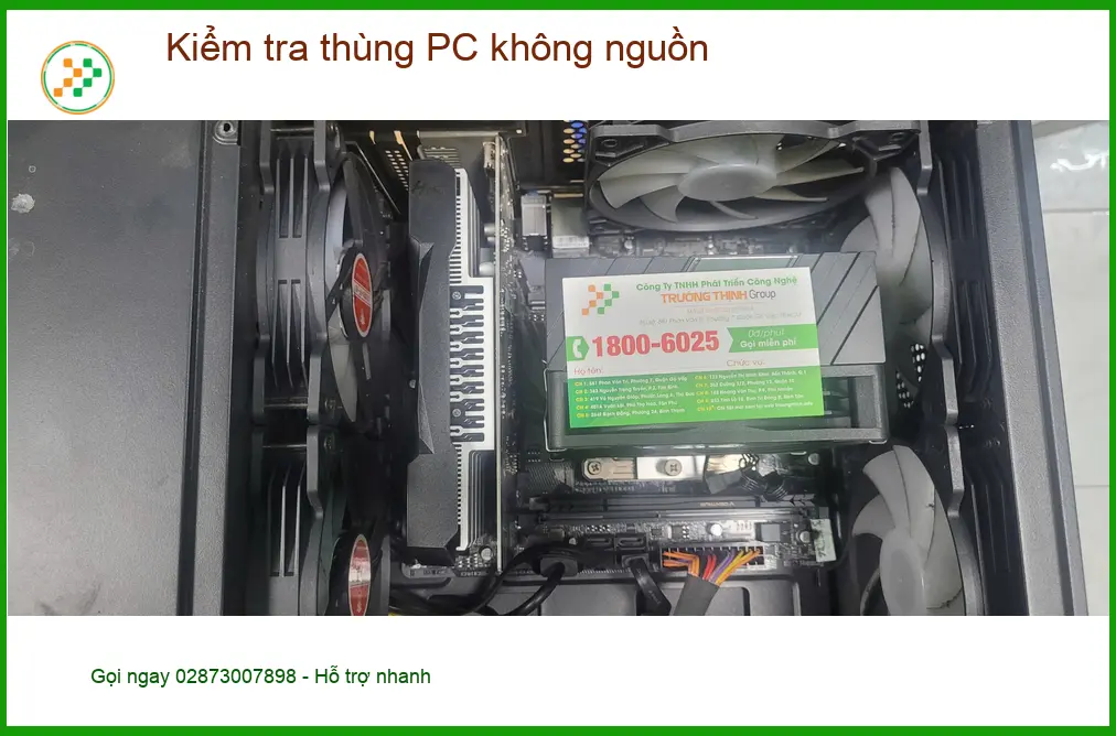 Chú Tấn kỹ sư xây dựng review địa điểm kiểm tra thùng PC không nguồn Quận Bình Tân ảnh thực tế 1