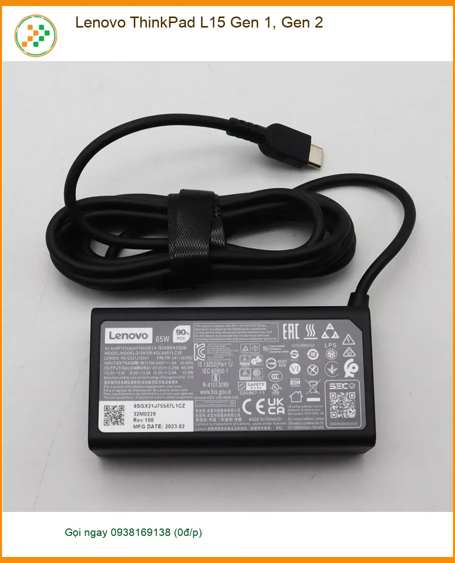 Sạc Laptop LENOVO Lenovo ThinkPad L15 Gen 1, 2 - Thay Nhanh - Giá Rẻ TPHCM