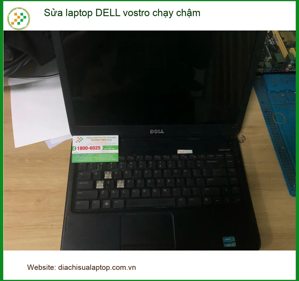 Chị Hà nhân viên văn phòng tìm trung tâm sửa laptop DELL Vostro chạy chậm Quận Bình Tân ảnh thực tế 1
