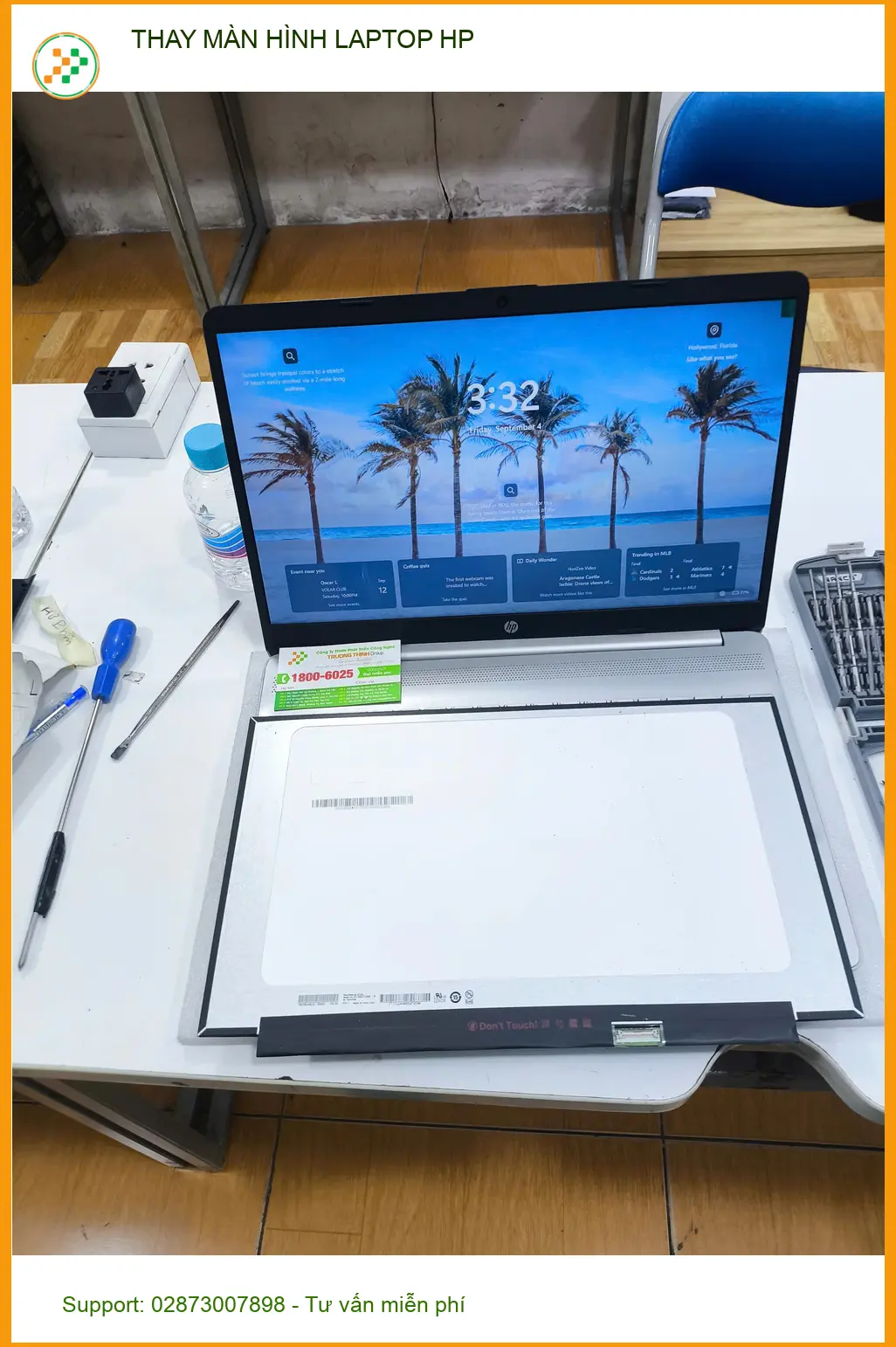 Anh Nhật shipper gặp sự cố thay màn hình laptop HP Quận Gò Vấp lấy liền ảnh thực tế 1