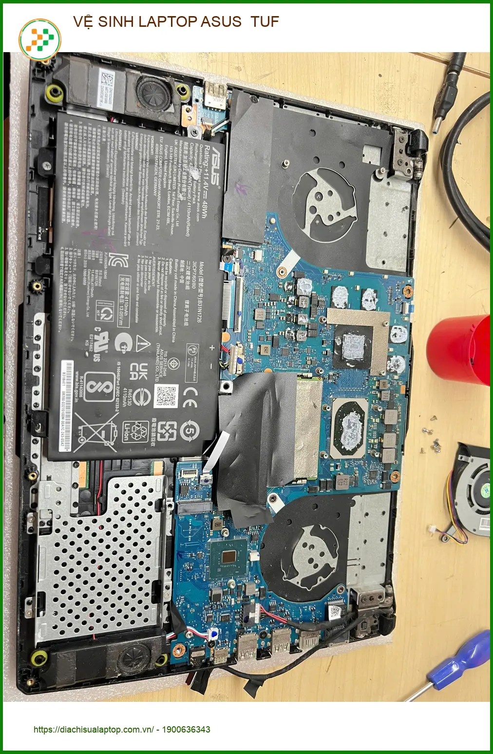 Anh Quân review Trung tâm Vệ sinh laptop ASUS TUF Quận Gò Vấp lấy liền ảnh thực tế 2