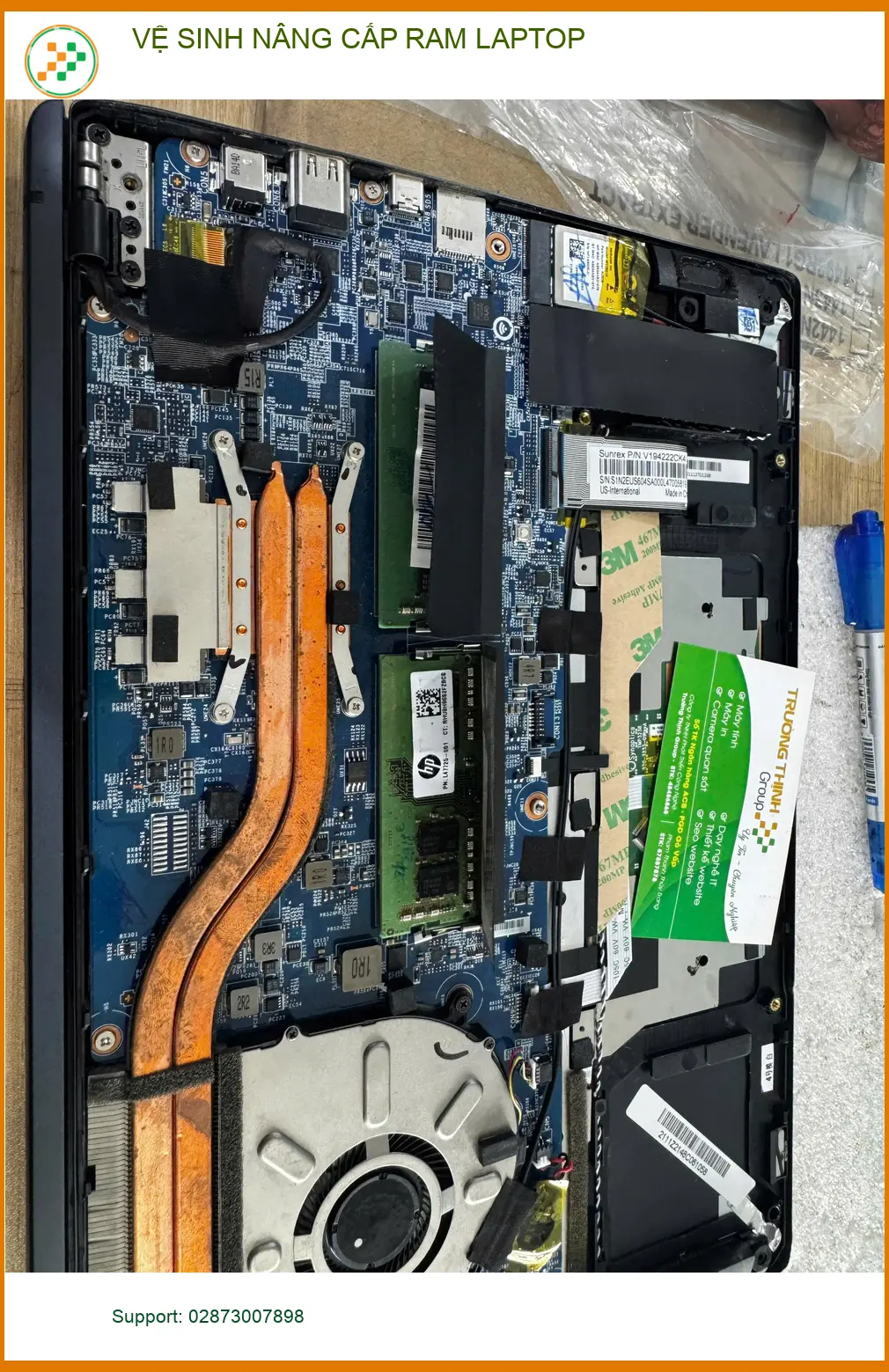 Dịch vụ vệ sinh, nâng cấp RAM laptop Quận 10 - Anh Quân máy mượt ảnh thực tế 1
